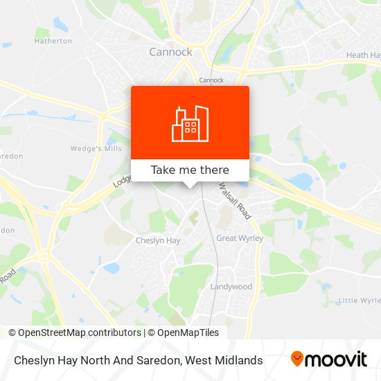 Cheslyn Hay North And Saredon map