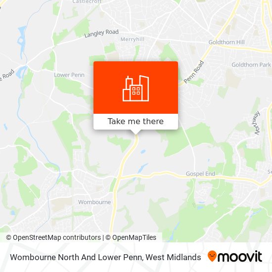 Wombourne North And Lower Penn map