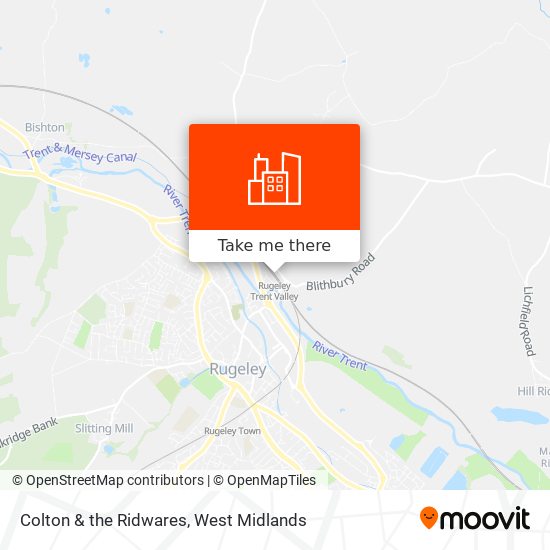 Colton & the Ridwares map