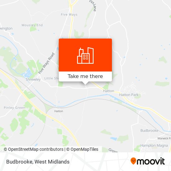 Budbrooke map