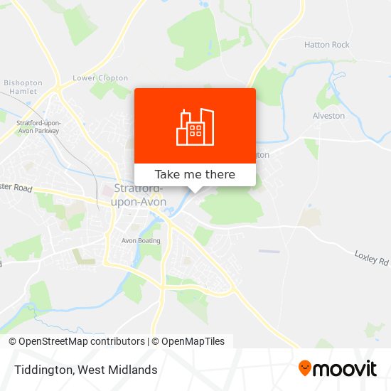 Tiddington map