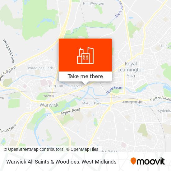 Warwick All Saints & Woodloes map