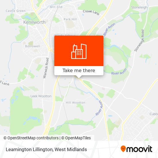 Leamington Lillington map