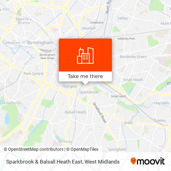 Sparkbrook & Balsall Heath East map