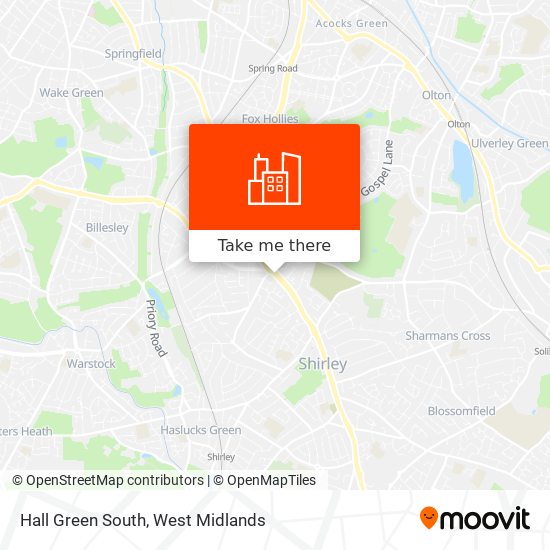 Hall Green South map