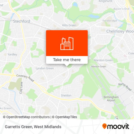 Garretts Green map