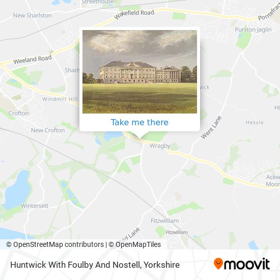 Huntwick With Foulby And Nostell map
