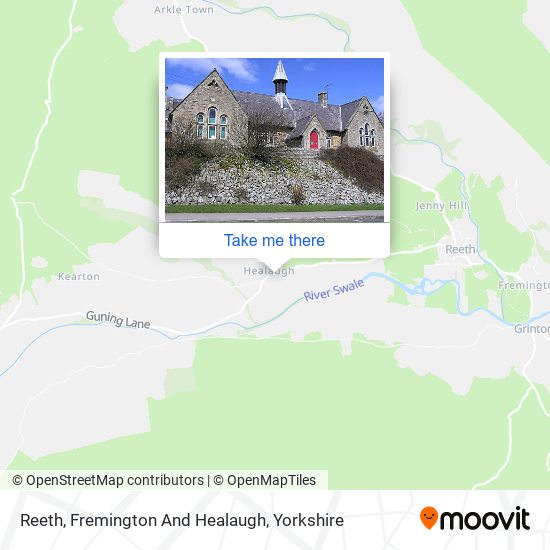 Reeth, Fremington And Healaugh map