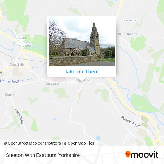 Steeton With Eastburn map