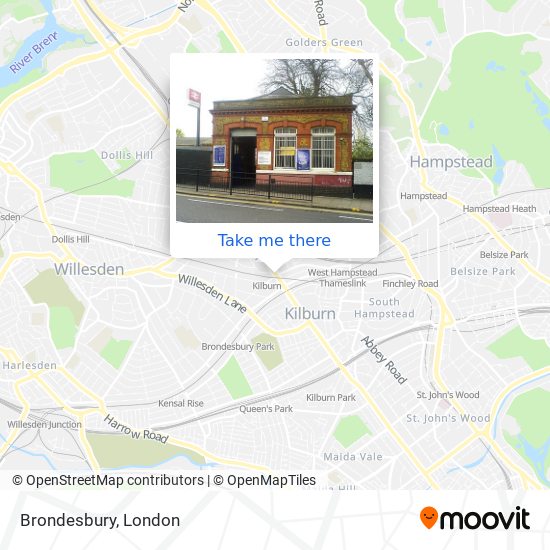 Brondesbury map