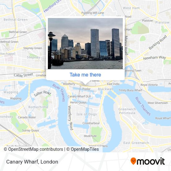 Canary Wharf map