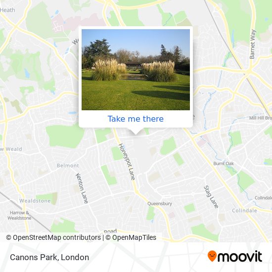 Canons Park map