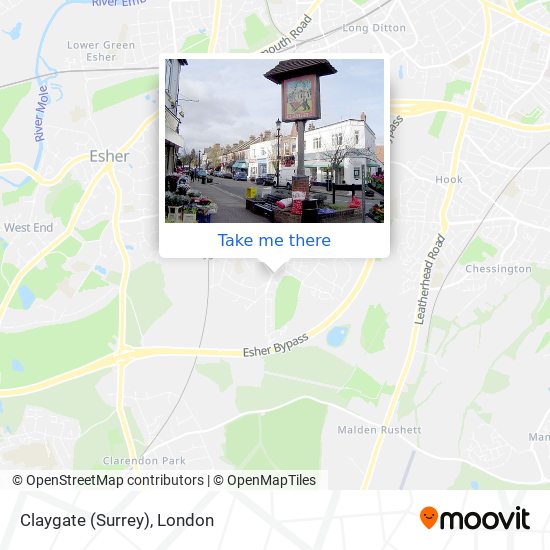 Claygate (Surrey) map