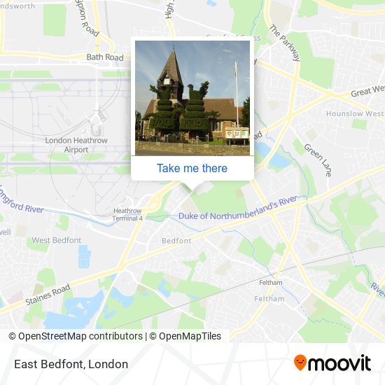 East Bedfont map