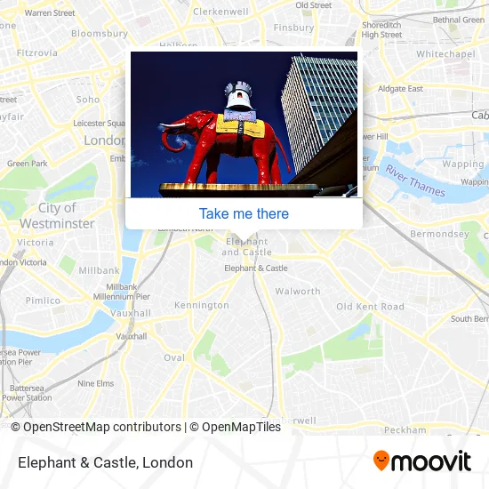 Elephant & Castle map