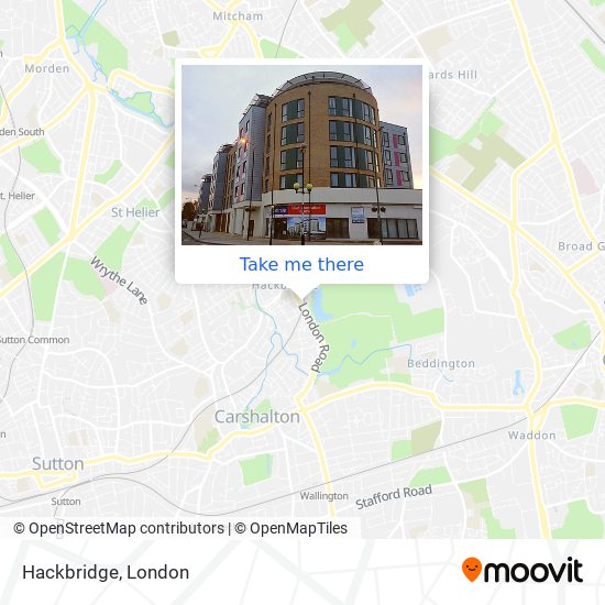 Hackbridge map