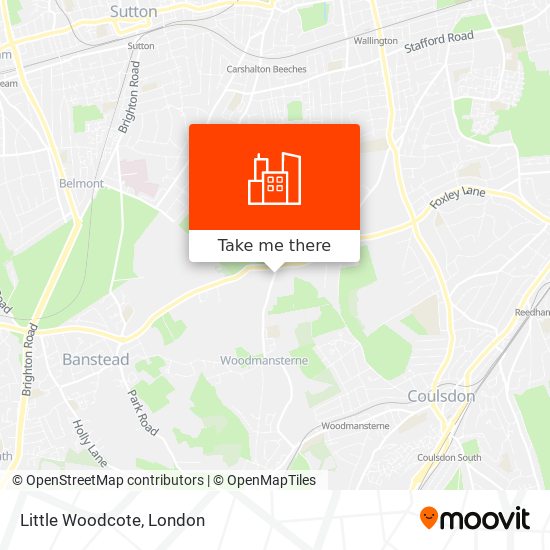 Little Woodcote map