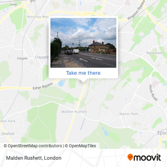 Malden Rushett map