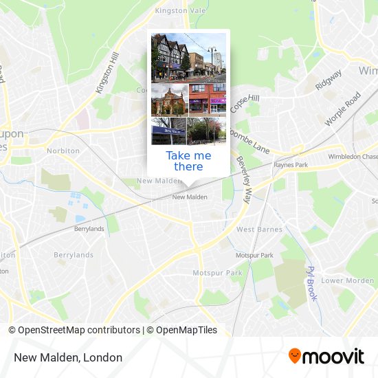 New Malden map