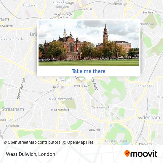 West Dulwich map