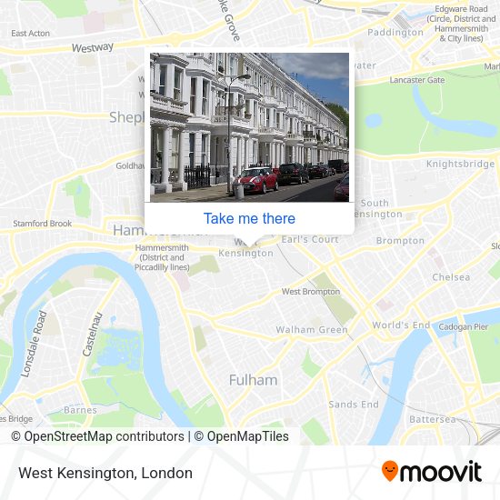 West Kensington map