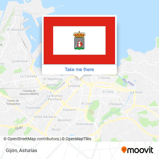 mapa Gijón