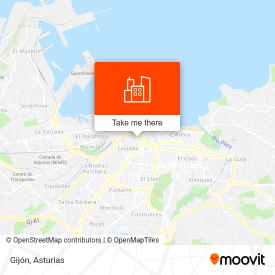Gijón map