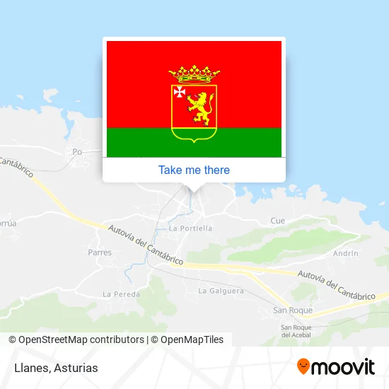 Llanes map