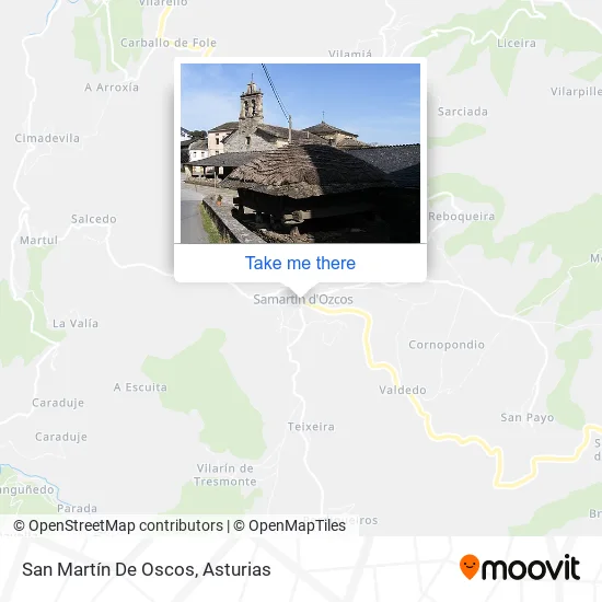 San Martín De Oscos map