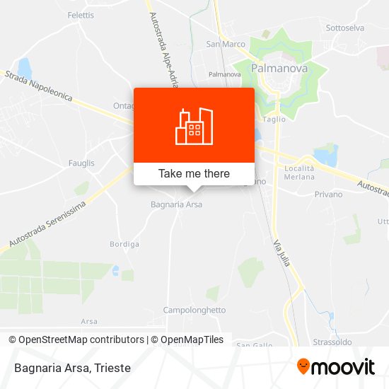 Bagnaria Arsa map