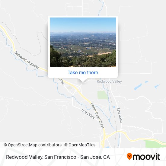 Redwood Valley map