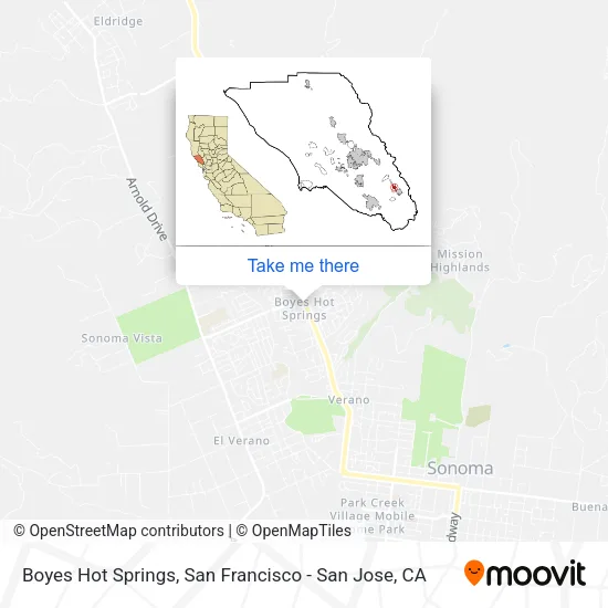 Boyes Hot Springs map