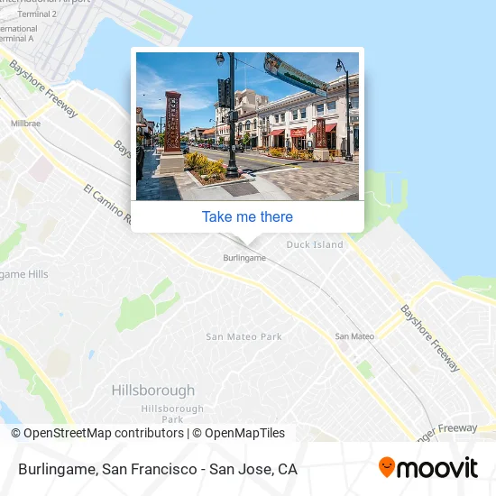 Burlingame map