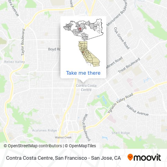 Contra Costa Centre map