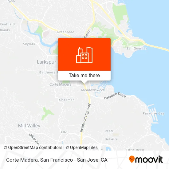 Corte Madera map