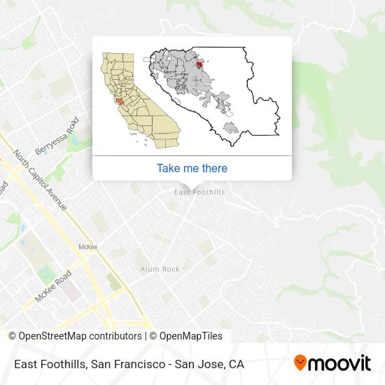 East Foothills map