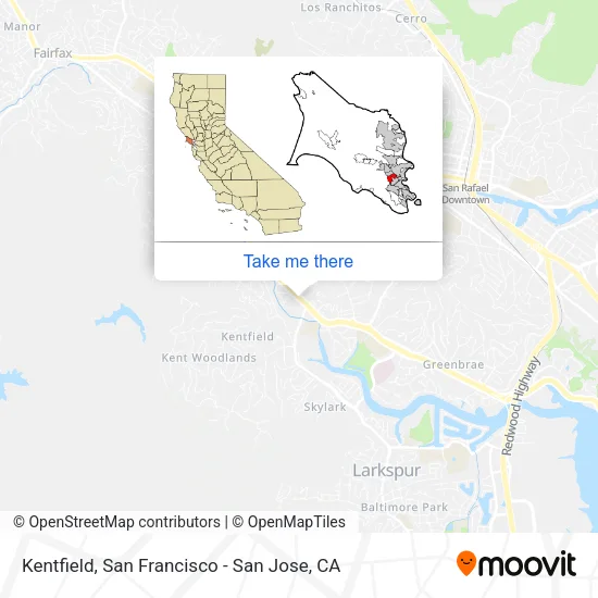 Kentfield map