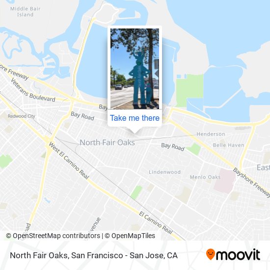 Mapa de North Fair Oaks