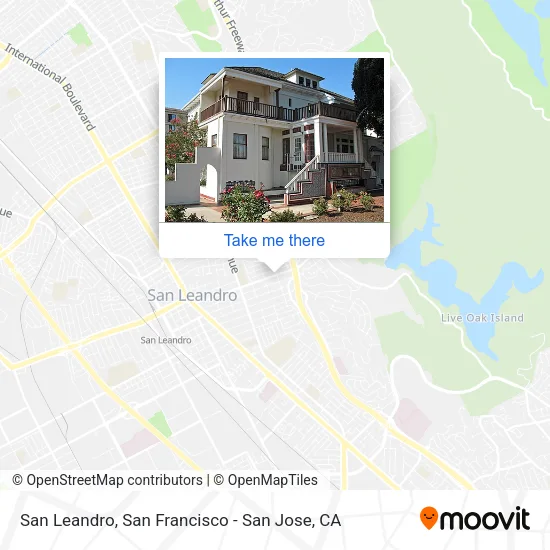 San Leandro map