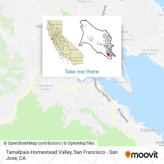 Tamalpais-Homestead Valley map