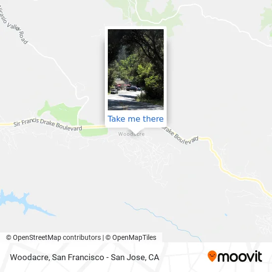 Woodacre map
