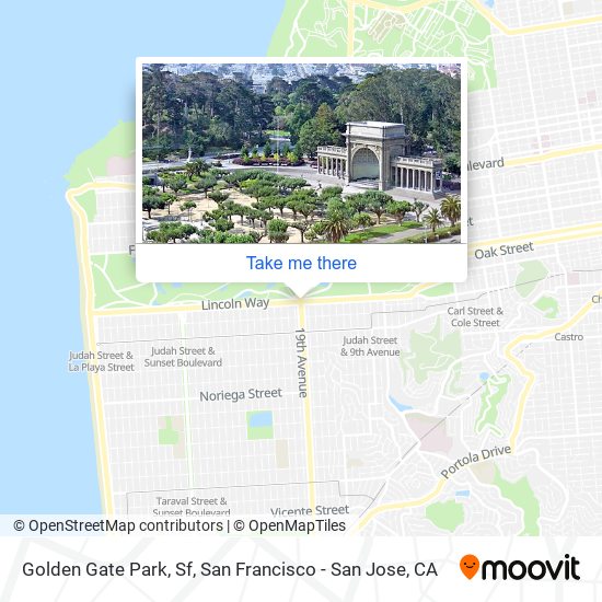 Golden Gate Park, Sf map