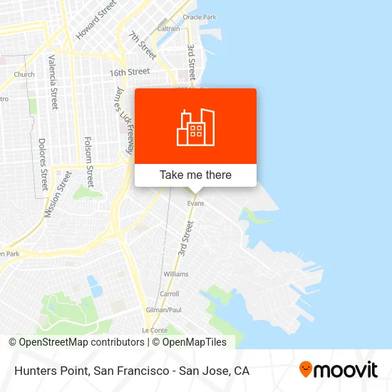 Hunters Point map
