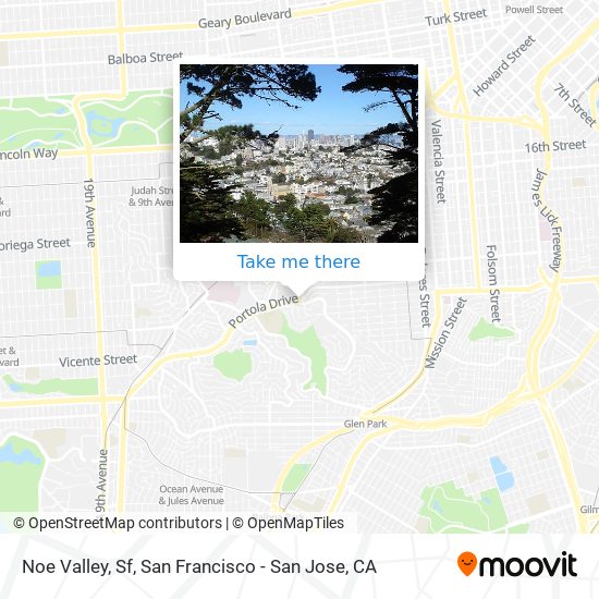 Mapa de Noe Valley, Sf