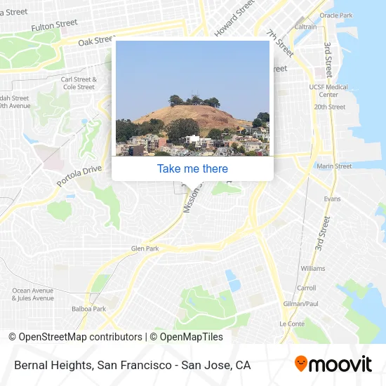 Bernal Heights map