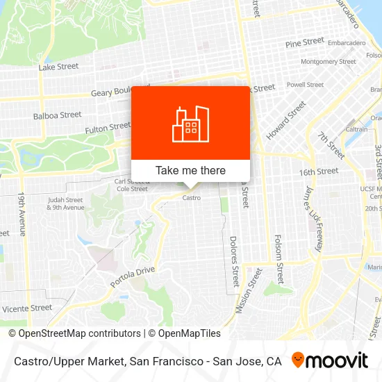 Castro/Upper Market map