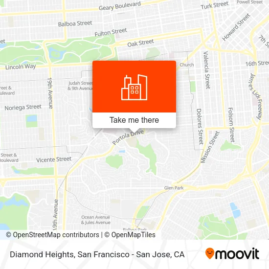 Diamond Heights map