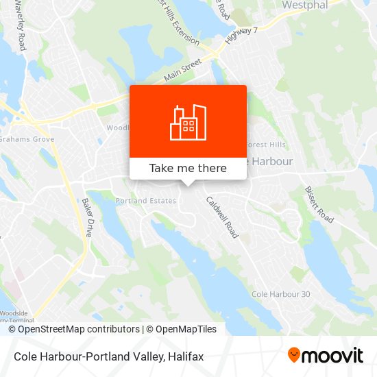 Cole Harbour-Portland Valley map
