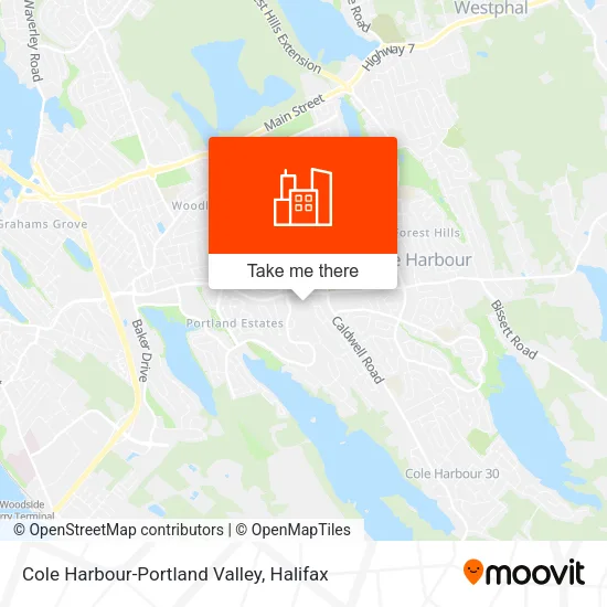 Cole Harbour-Portland Valley map