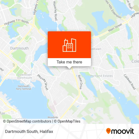 Dartmouth South map